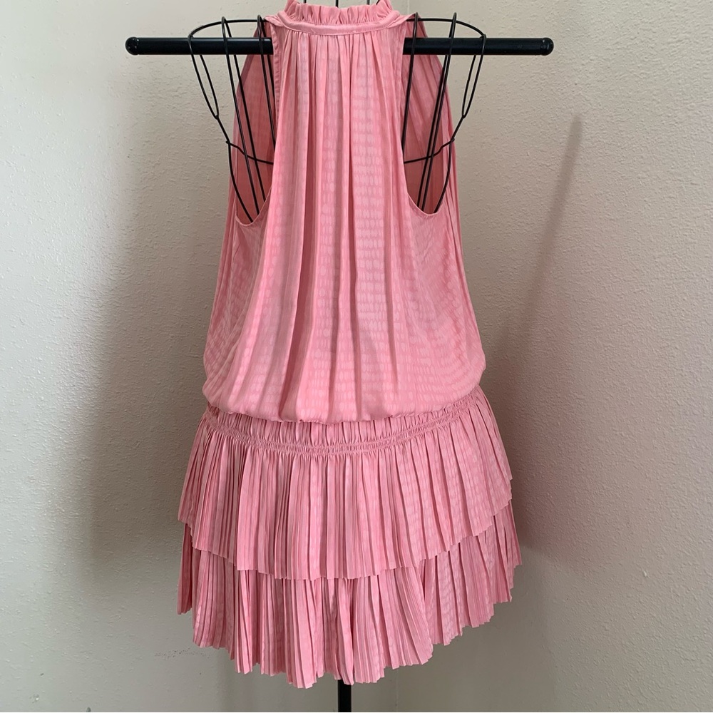 Current Air Solid Split Ruffle Neck Sleeveless Pl… - image 2